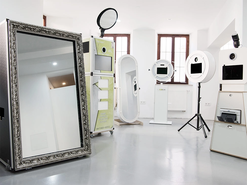 Fotobox-Systeme mit kompletter Ausrüstung mieten