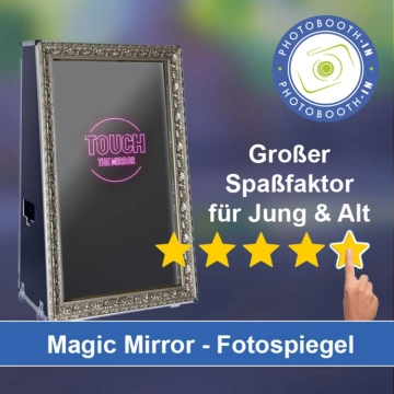In Bad König einen Magic Mirror Fotospiegel mieten