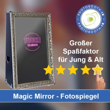 In Oberhausen-Rheinhausen einen Magic Mirror Fotospiegel mieten