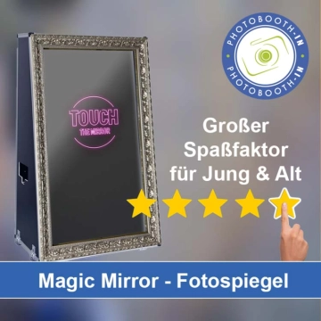 In Rostock einen Magic Mirror Fotospiegel mieten