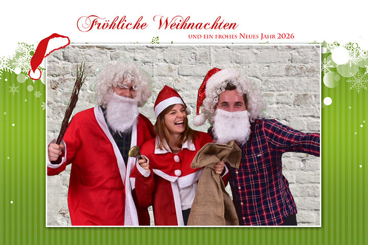 Fotobox mieten Layout Weihnachtsmütze